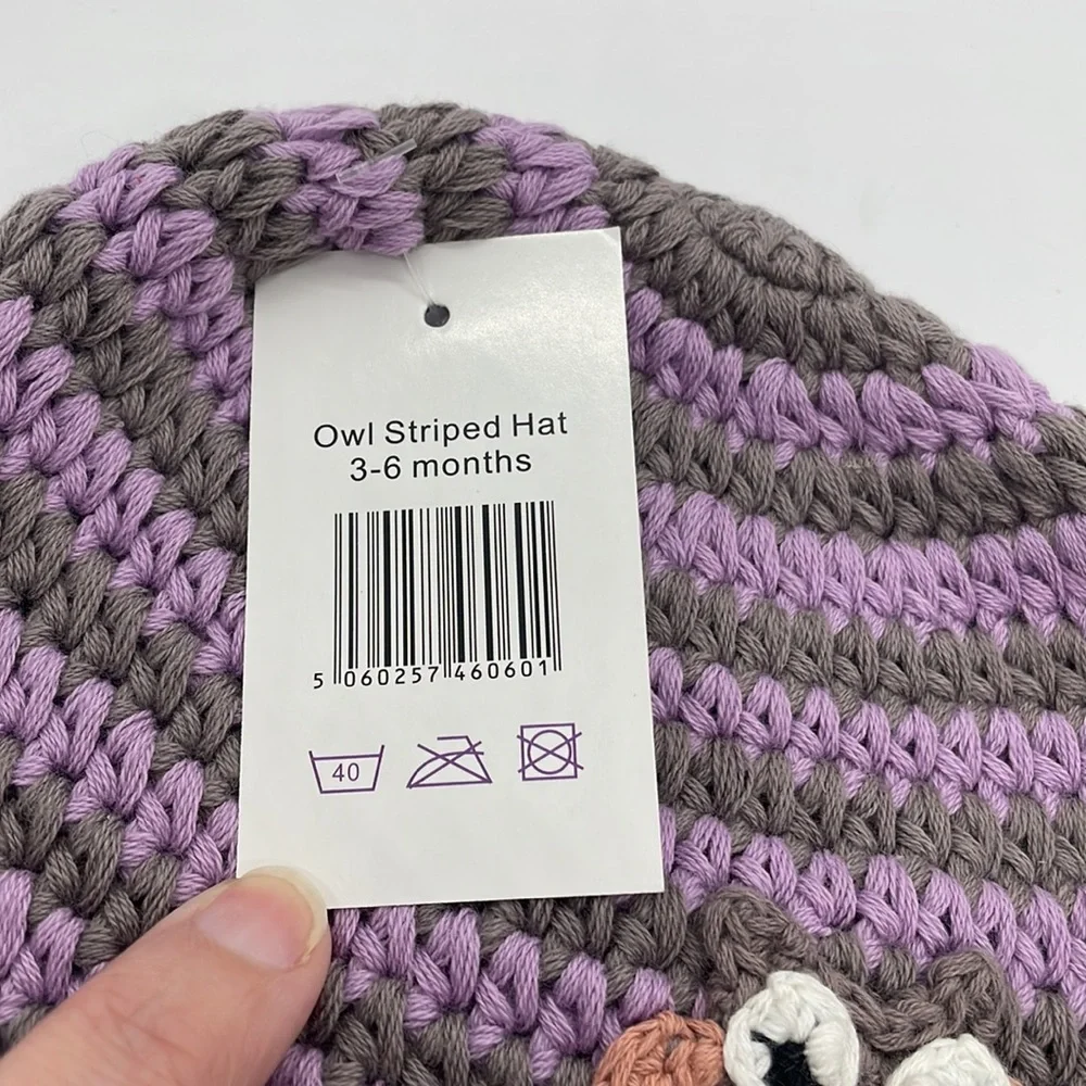 Blade & Rose Baby Owl Striped Hat 3-6 Months NEW!!! - Picture 2 of 3